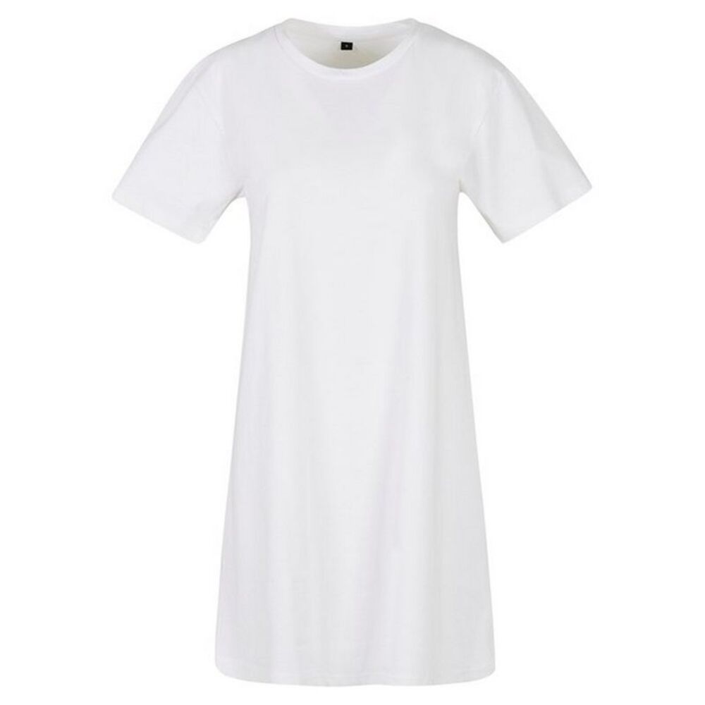 Build Your Brand Womens/Ladies T-Shirt Dress / White